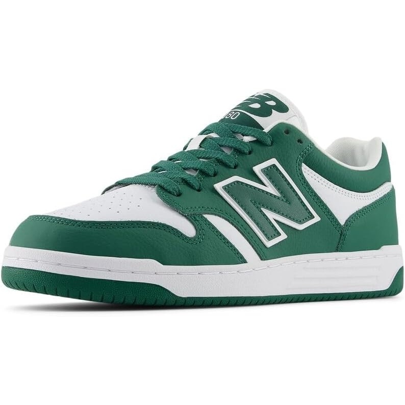 image:imageNew Balance Mens 480 V1 SneakersTeam Forest GreenWhite