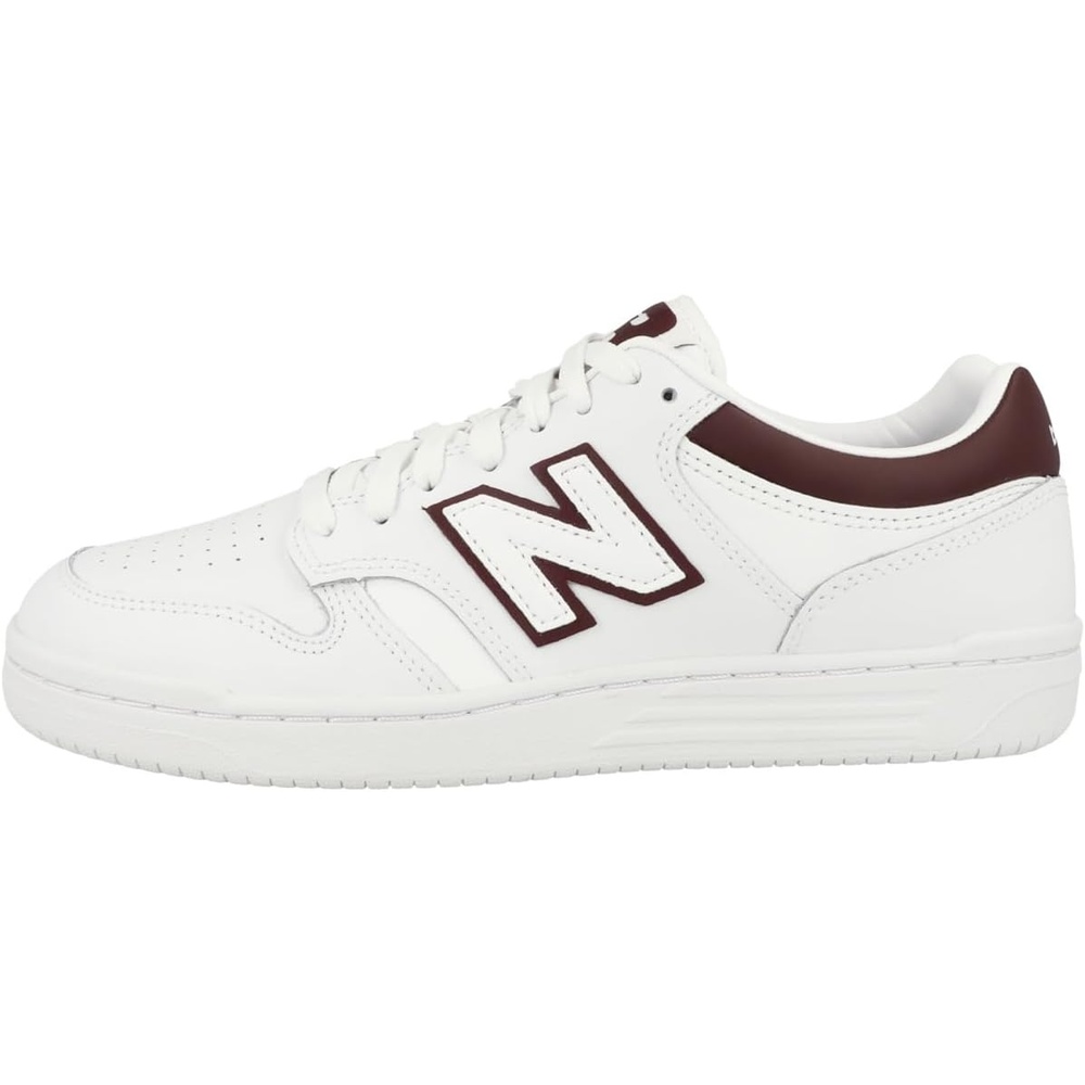 image:imageNew Balance Mens 480 V1 SneakersWhiteBurgundy