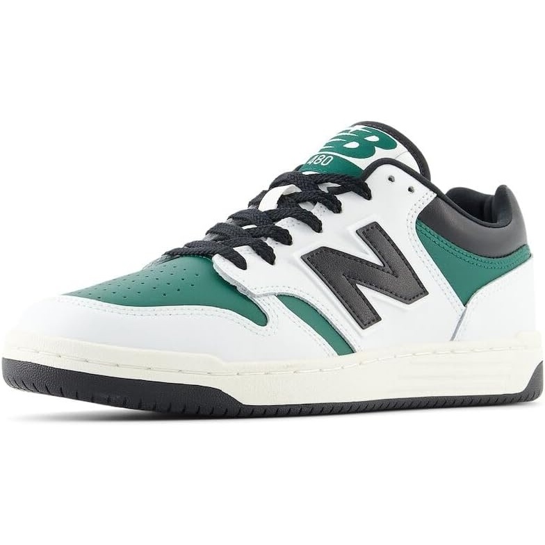 image:imageNew Balance Mens 480 V1 SneakersWhiteMarsh GreenBlack