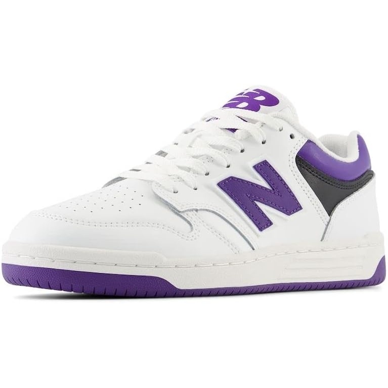 image:imageNew Balance Mens 480 V1 SneakersWhitePrism PurpleBlack