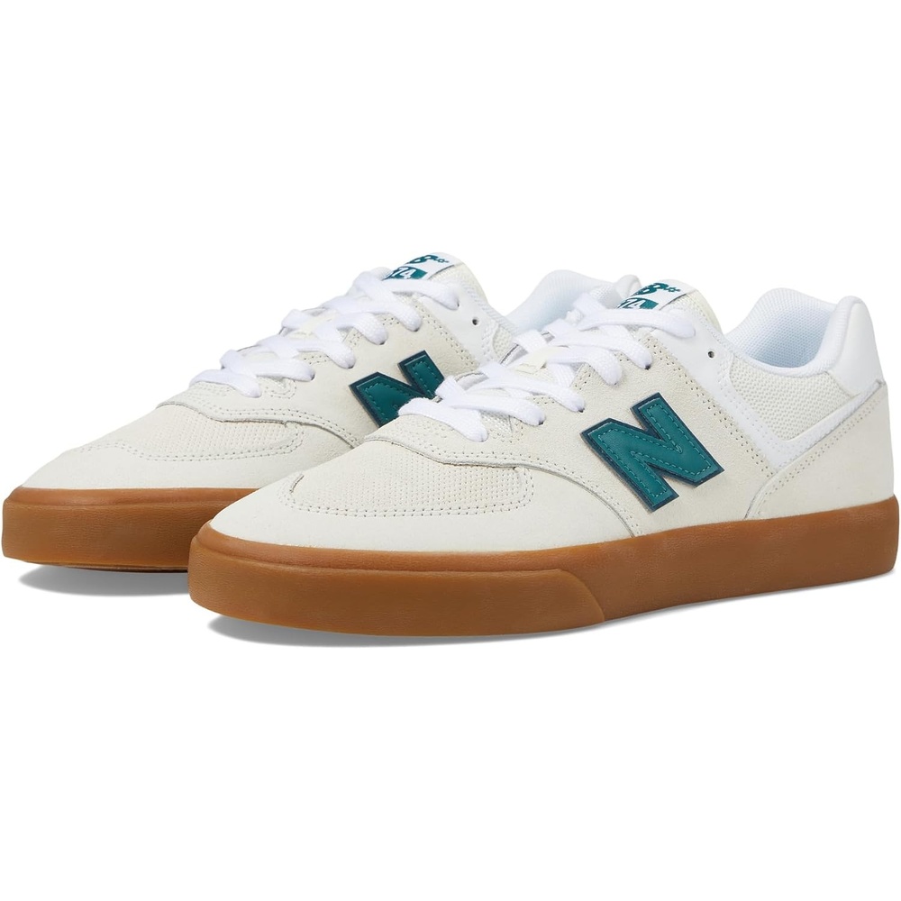 image:imageNew Balance Mens 574 Vulc SneakersSea SaltVintage Teal