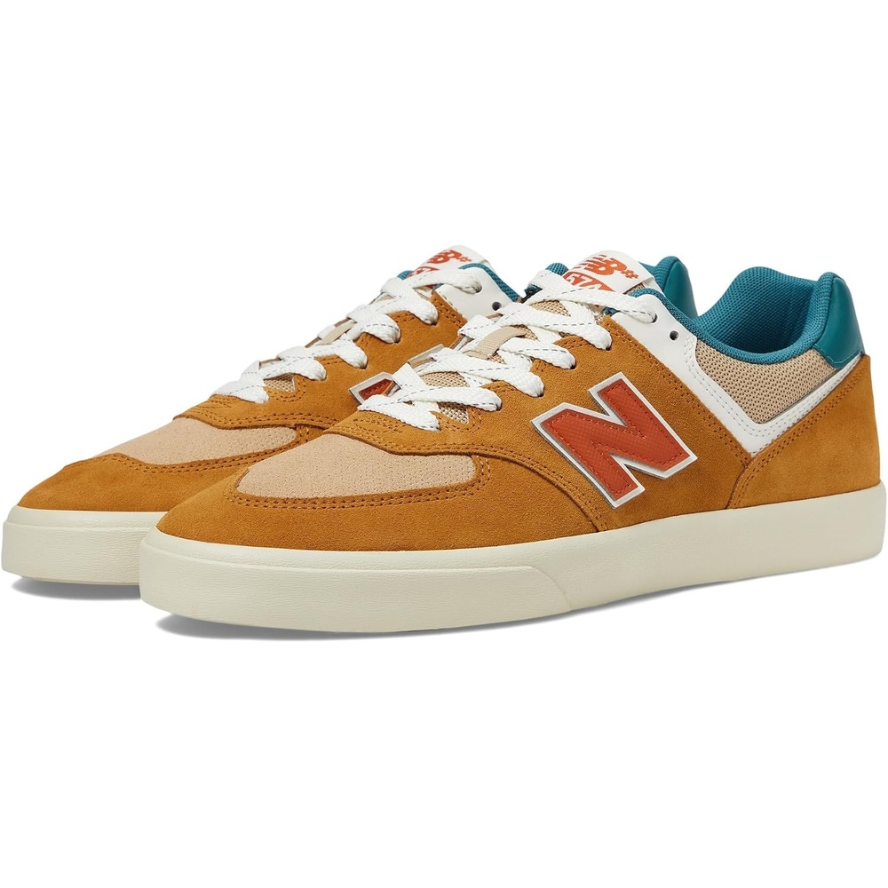 image:imageNew Balance Mens 574 Vulc SneakersWheatVintage Teal