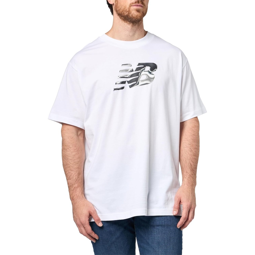 image:imageNew Balance Mens Graphic TShirtNb White Future Tech Nb