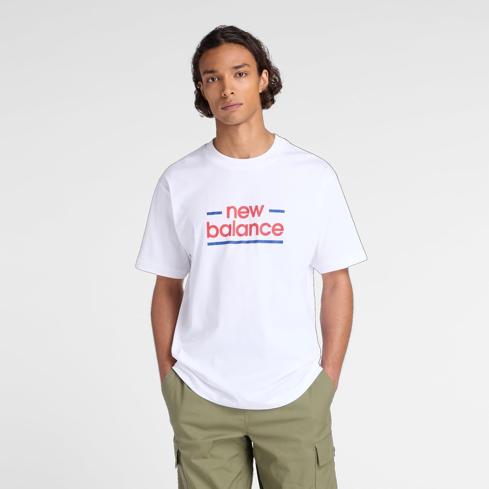 image:imageNew Balance Mens Linear Lines TShirtWhite