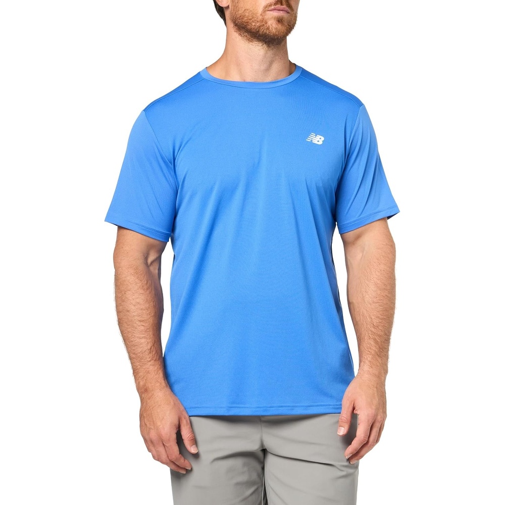 image:imageNew Balance Mens Sport Short Sleeve TShirtBlue Bird