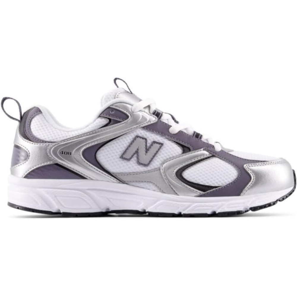 image:imageNew Balance UnisexAdult 408 Sneaker Casual ShoesNb 103 WhiteSilver Metallic