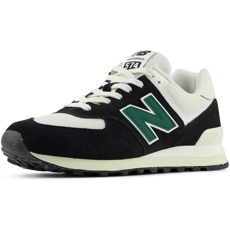 image:imageNew Balance UnisexAdult 574 V2 Casual ShoesBlackWhiteMarsh Green
