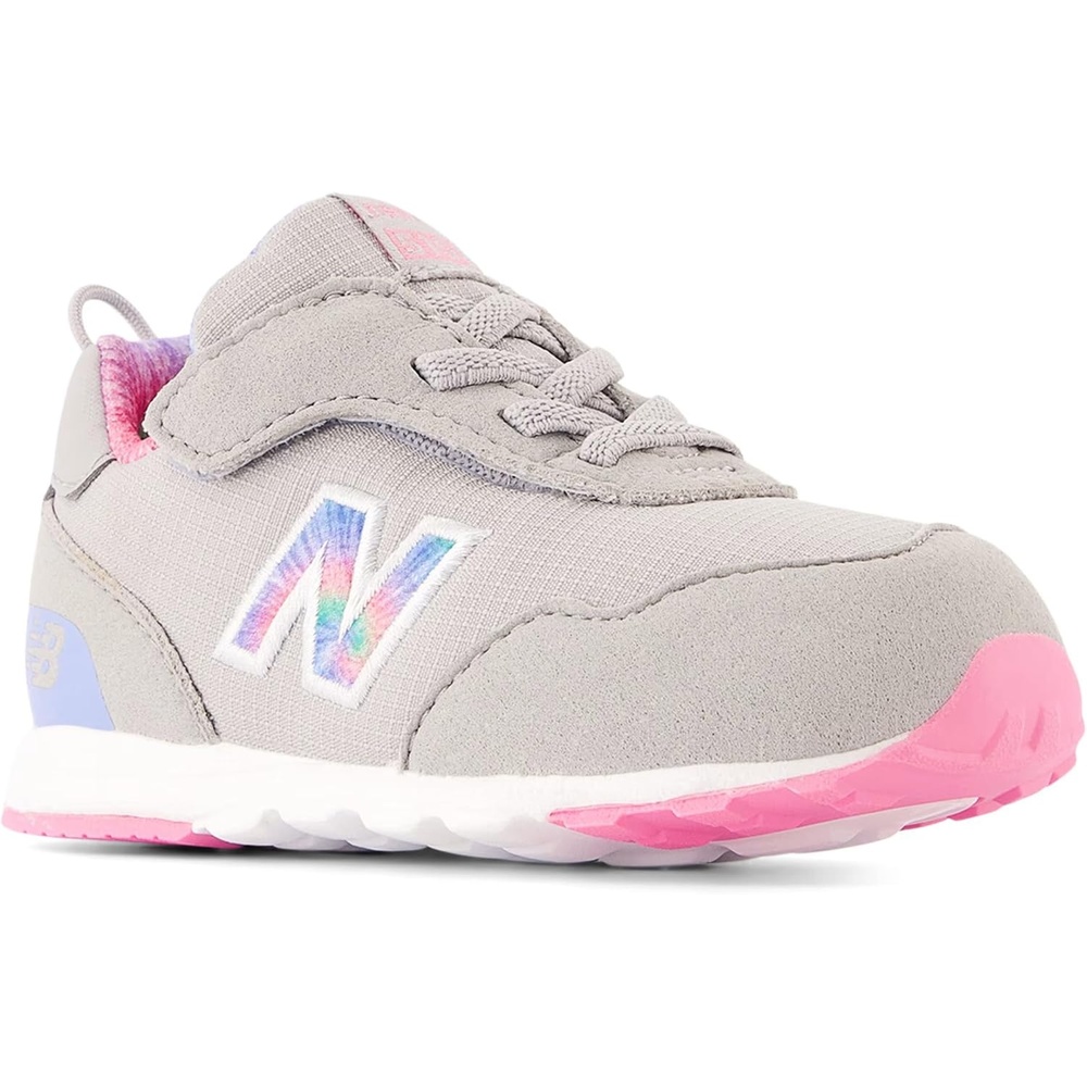 image:imageNew Balance UnisexChild 515 V1 Hook amp Loop Walking ShoesRain CloudSignal PinkElectric Sky