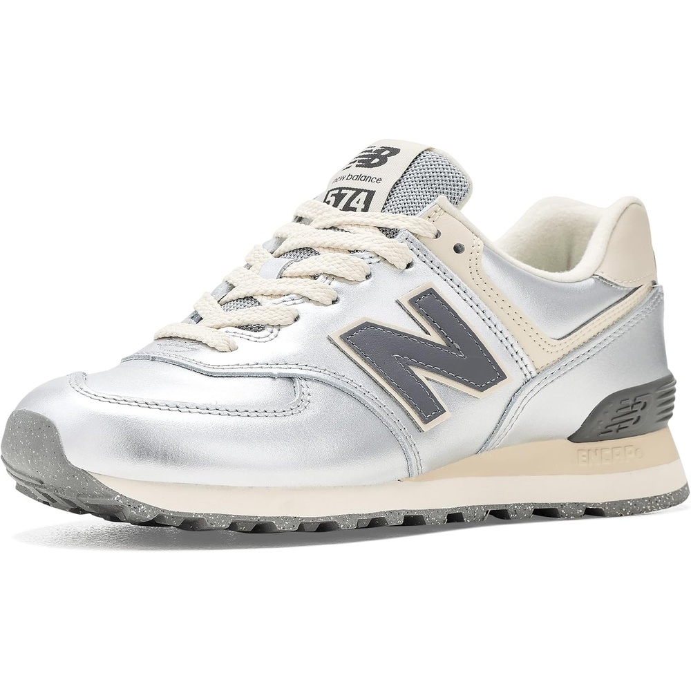 image:imageNew Balance Womens 574 ShoesMetallic SilverArtic Grey