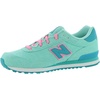 New Balance Kids’ 515 V1 Hook and Loop Sneaker(Light Tidepool/Neon Aqua Blue)
