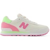 New Balance Kids’ 515 V1 Hook and Loop Sneaker(Sea Salt/Signal Pink)