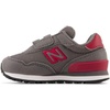 New Balance Kids’ 515 V1 Lace-up Sneaker(Castlerock/Crimson)