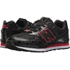 New Balance Kid’s 574 V1 Classic Lace-Up Sneaker (Big Kid)(Black/Red Speckle)