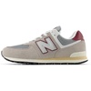 New Balance Kids’ 574 V1 Lace-Up Sneakers | Casual Shoes(Arid Stone/Monarch Burgundy)