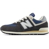 New Balance Kids’ 574 V1 Lace-Up Sneakers | Casual Shoes(Black Cement/Slate Grey)