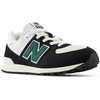 New Balance Kids’ 574 V1 Lace-Up Sneakers | Casual Shoes(Black/Marsh Green)