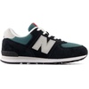 New Balance Kids’ 574 V1 Lace-Up Sneakers | Casual Shoes(Black/New Spruce)