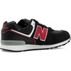 New Balance Kids’ 574 V1 Lace-Up Sneakers | Casual Shoes(Black/Shadow Red)