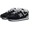 New Balance Kids’ 574 V1 Lace-Up Sneakers | Casual Shoes(Black/White)