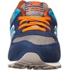 New Balance Kids’ 574 V1 Lace-Up Sneakers | Casual Shoes(Blue/Orange/Grey)