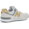 New Balance Kids’ 574 V1 Lace-Up Sneakers | Casual Shoes(Grey Matter/Sherbert)