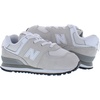 New Balance Kids’ 574 V1 Lace-Up Sneakers | Casual Shoes(Grey/Bright White-grey)