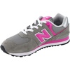 New Balance Kids’ 574 V1 Lace-Up Sneakers | Casual Shoes(Grey/Pink)