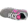 New Balance Kids’ 574 V1 Lace-Up Sneakers | Casual Shoes(Grey/Pink)