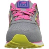 New Balance Kids’ 574 V1 Lace-Up Sneakers | Casual Shoes(Grey/Pink/Yellow)