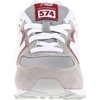 New Balance Kids’ 574 V1 Lace-Up Sneakers | Casual Shoes(Grey/Red)