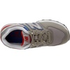 New Balance Kids’ 574 V1 Lace-Up Sneakers | Casual Shoes(Grey/Red1)