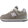 New Balance Kids’ 574 V1 Lace-Up Sneakers | Casual Shoes(Grey/White)