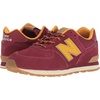 New Balance Kids’ 574 V1 Lace-Up Sneakers | Casual Shoes(Mercury Red/Gold Rush)
