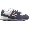 New Balance Kids’ 574 V1 Lace-Up Sneakers | Casual Shoes(Navy/Red)