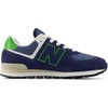 New Balance Kids’ 574 V1 Lace-Up Sneakers | Casual Shoes(Nb Navy/Alpine Green)