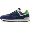 New Balance Kids’ 574 V1 Lace-Up Sneakers | Casual Shoes(Nb Navy/Alpine Green)