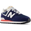 New Balance Kids’ 574 V1 Lace-Up Sneakers | Casual Shoes(Nb Navy/Blast Red)