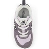 New Balance Kids’ 574 V1 Lace-Up Sneakers | Casual Shoes(Neptune Grey/Taro)