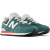 New Balance Kids’ 574 V1 Lace-Up Sneakers | Casual Shoes(New Spruce/Blast Red)