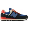 New Balance Kids’ 574 V1 Lace-Up Sneakers | Casual Shoes(Phantom/Blast Red)
