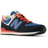 New Balance Kids’ 574 V1 Lace-Up Sneakers | Casual Shoes(Phantom/Blast Red)