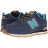 New Balance Kids’ 574 V1 Lace-Up Sneakers | Casual Shoes(Pigment/Cadet)