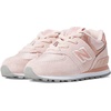 New Balance Kids’ 574 V1 Lace-Up Sneakers | Casual Shoes(Pink Haze/White)