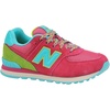 New Balance Kids’ 574 V1 Lace-Up Sneakers | Casual Shoes(Pink/Blue/Green)