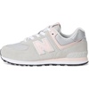 New Balance Kids’ 574 V1 Lace-Up Sneakers | Casual Shoes(Rain Cloud/Pink Haze)