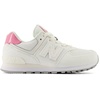 New Balance Kids’ 574 V1 Lace-Up Sneakers | Casual Shoes(Sea Salt/Real Pink)