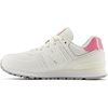 New Balance Kids’ 574 V1 Lace-Up Sneakers | Casual Shoes(Sea Salt/Real Pink)