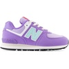New Balance Kids’ 574 V1 Lace-Up Sneakers | Casual Shoes(Violet Crush/Bright Cyan)