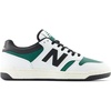 New Balance Men’s 480 V1 Sneakers(White/Marsh Green/Black)