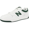 New Balance Men’s 480 V1 Sneakers(White/Nightwatch Green/Light Aluminum)